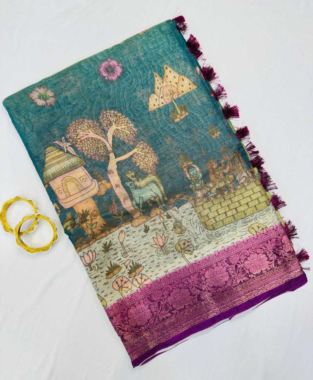 Tissue Silk Printed Saree