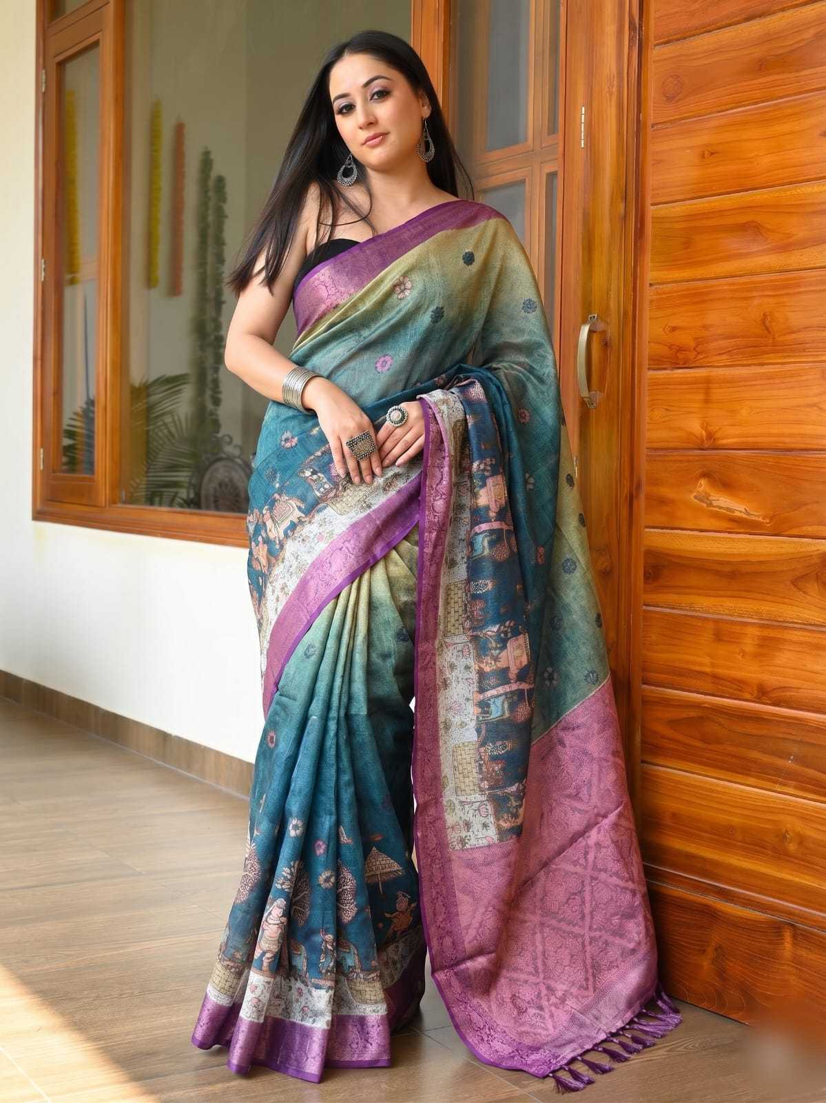Tissue Silk Printed Saree