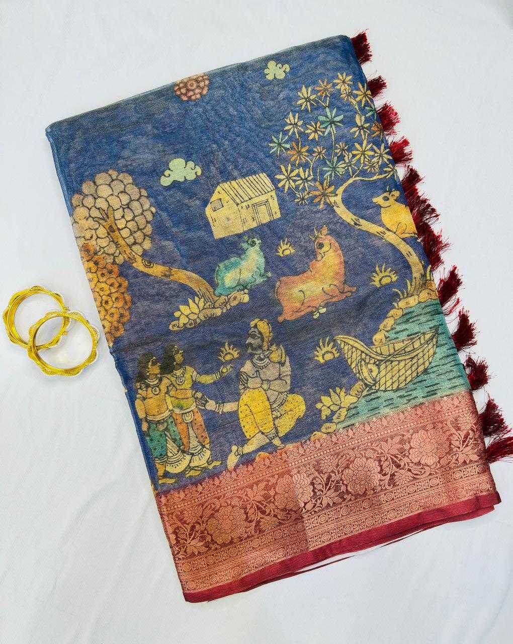 Tissue Silk Printed Saree