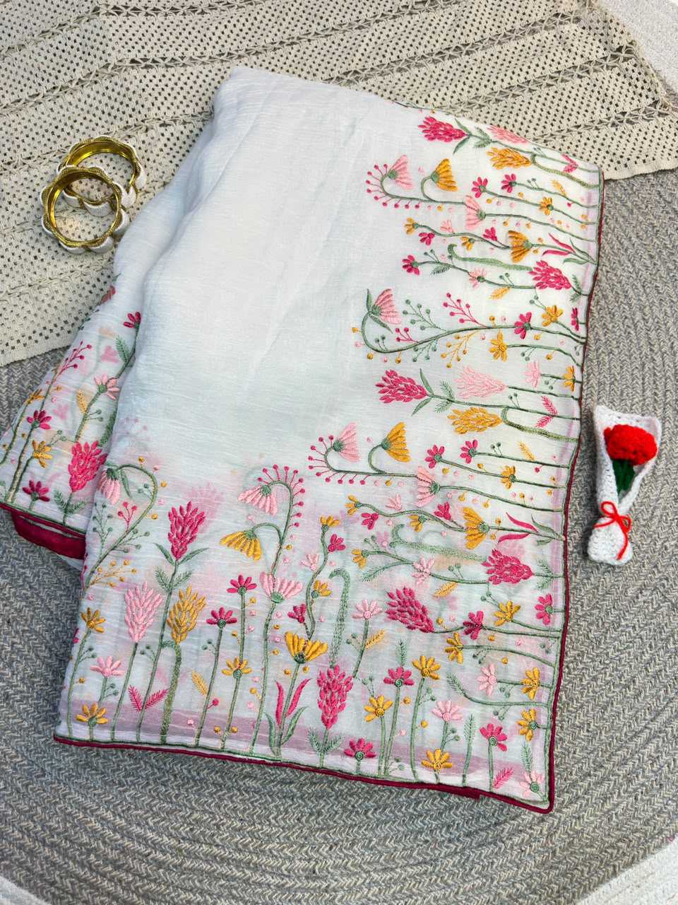 Crunchi Embroidered Saree