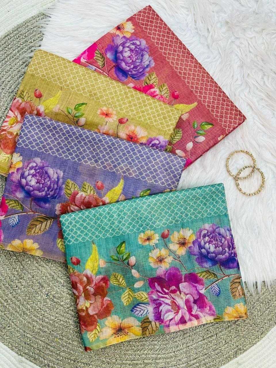Linen Printed Saree