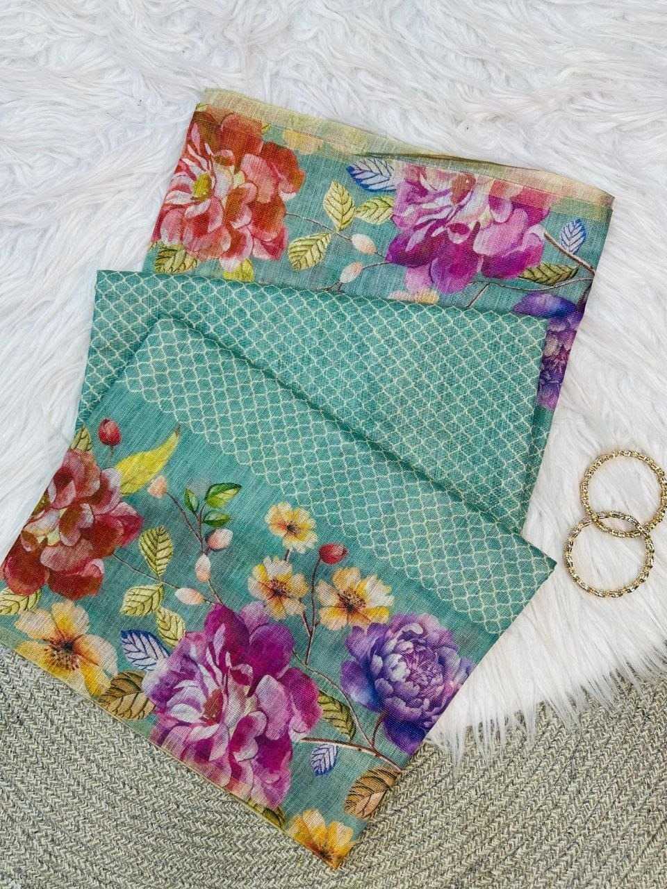 Linen Printed Saree