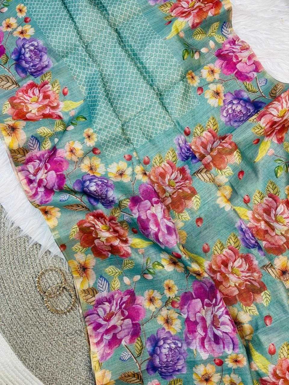 Linen Printed Saree