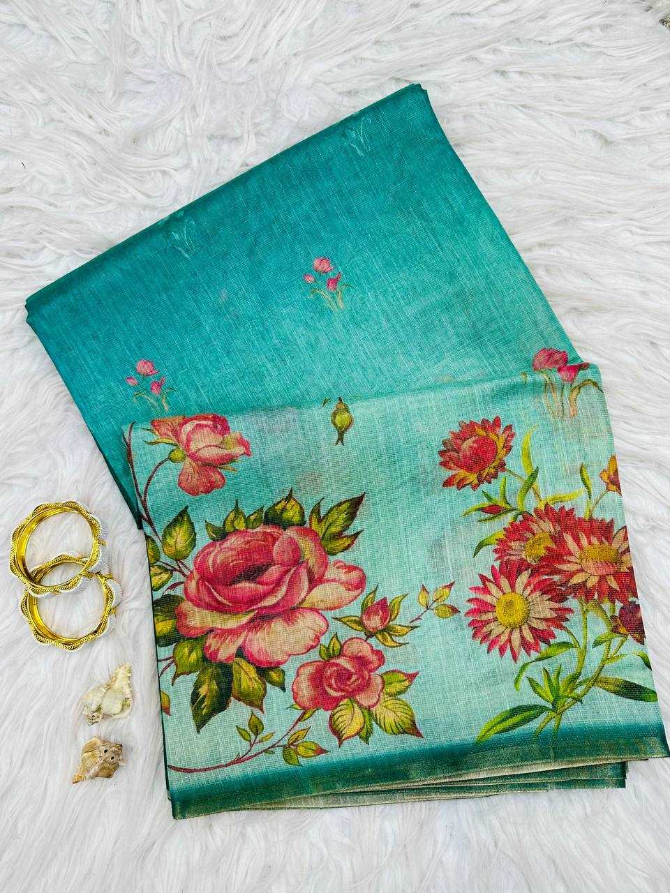 Linen Printed Saree