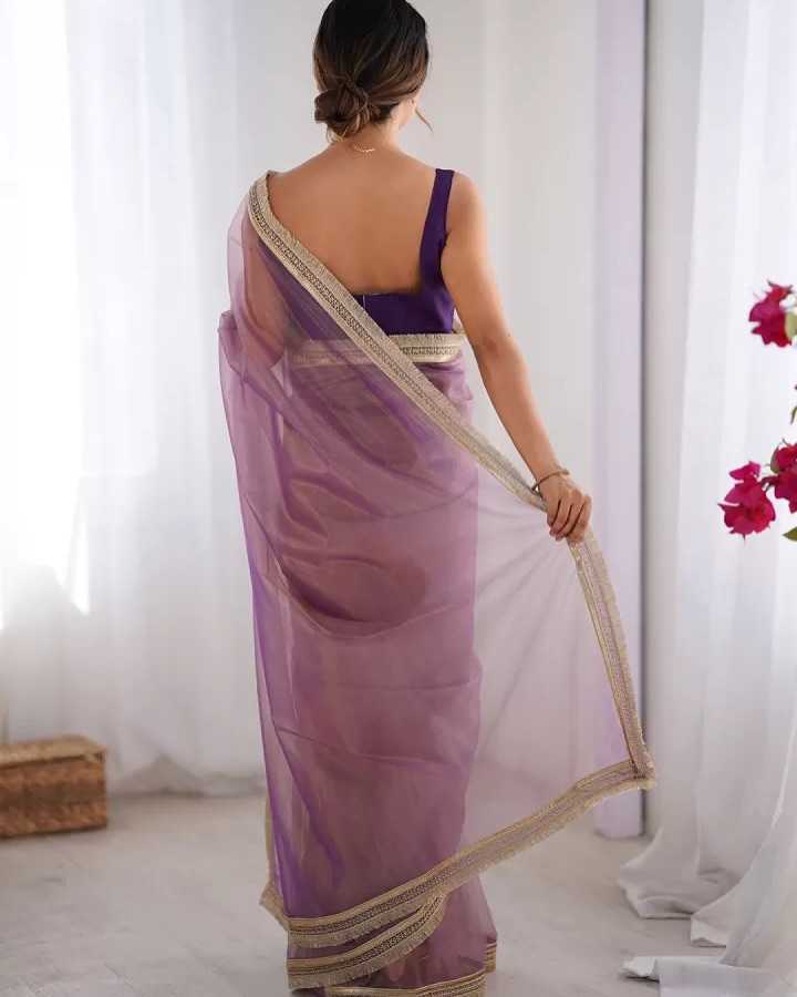 Twill Net Designer Saree