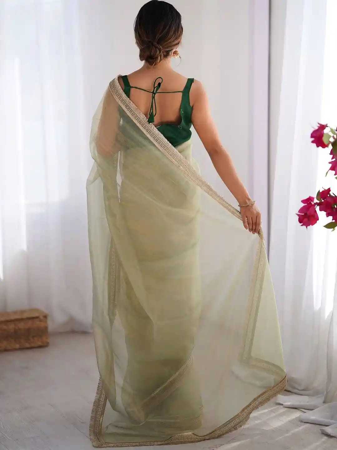 Twill Net Designer Saree