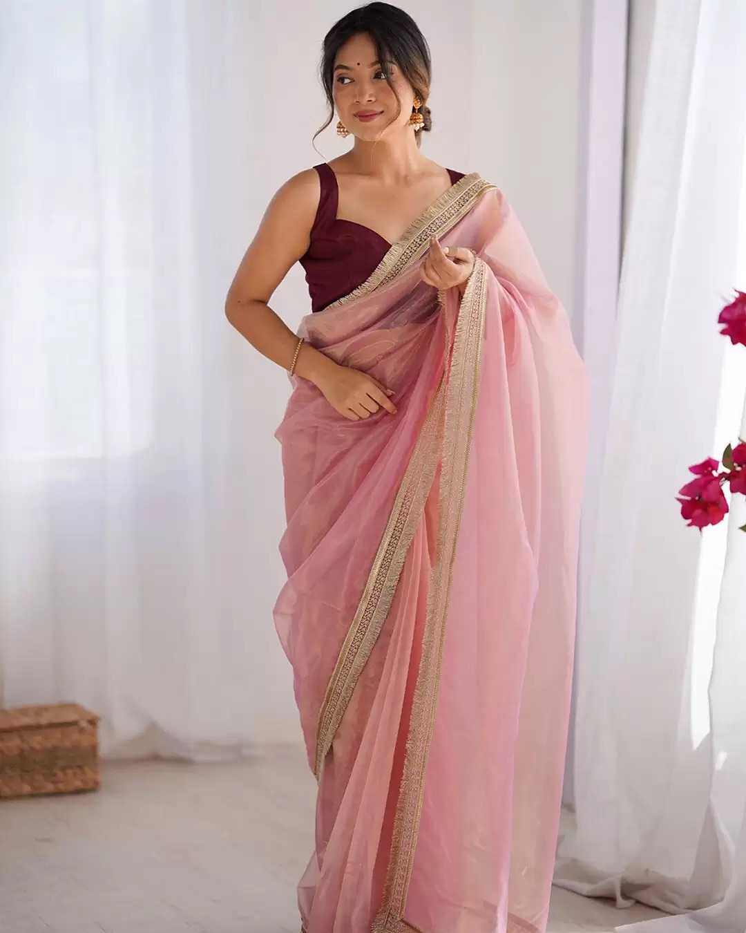 Twill Net Designer Saree