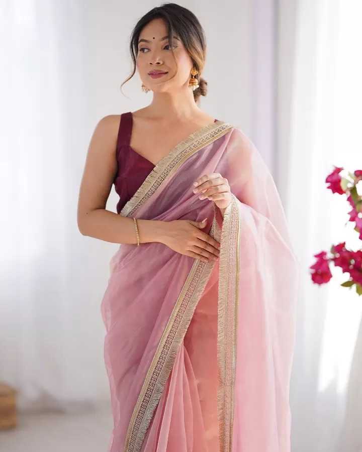Twill Net Designer Saree