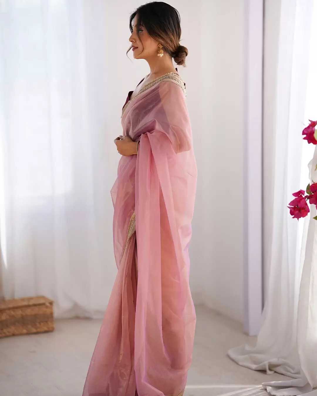 Twill Net Designer Saree