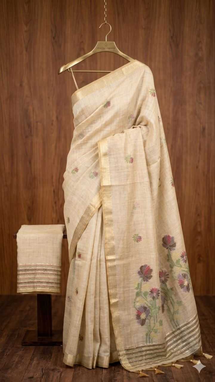 Satin Ajrakh Saree