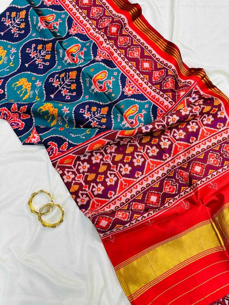 Soft Patola Silk Ikkat Saree