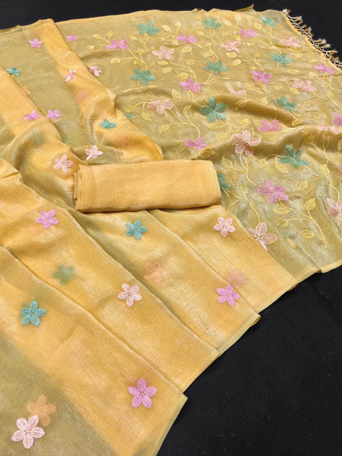 Soft Crush Silk Lace Border Saree