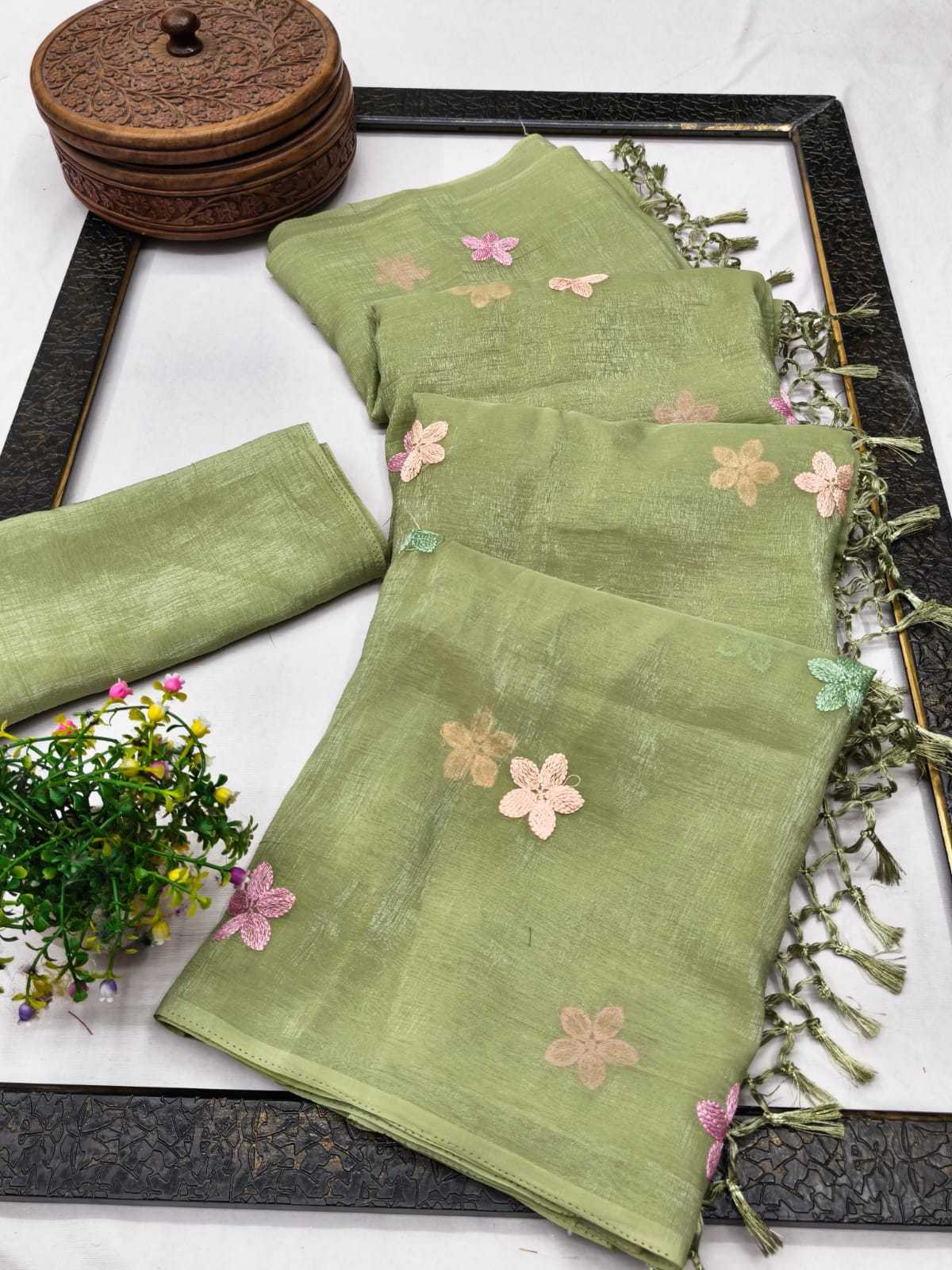 Soft Crush Silk Lace Border Saree
