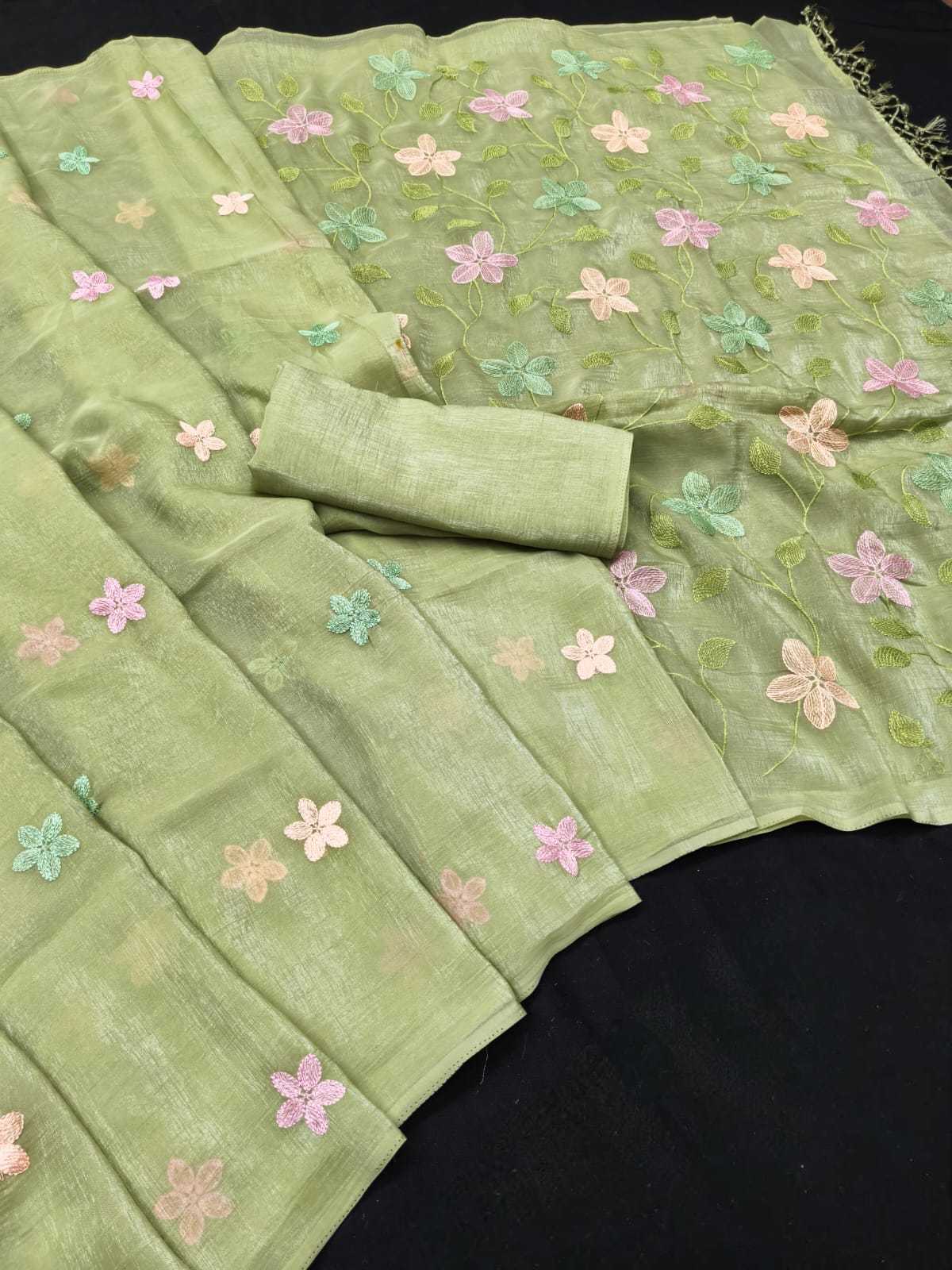 Soft Crush Silk Lace Border Saree