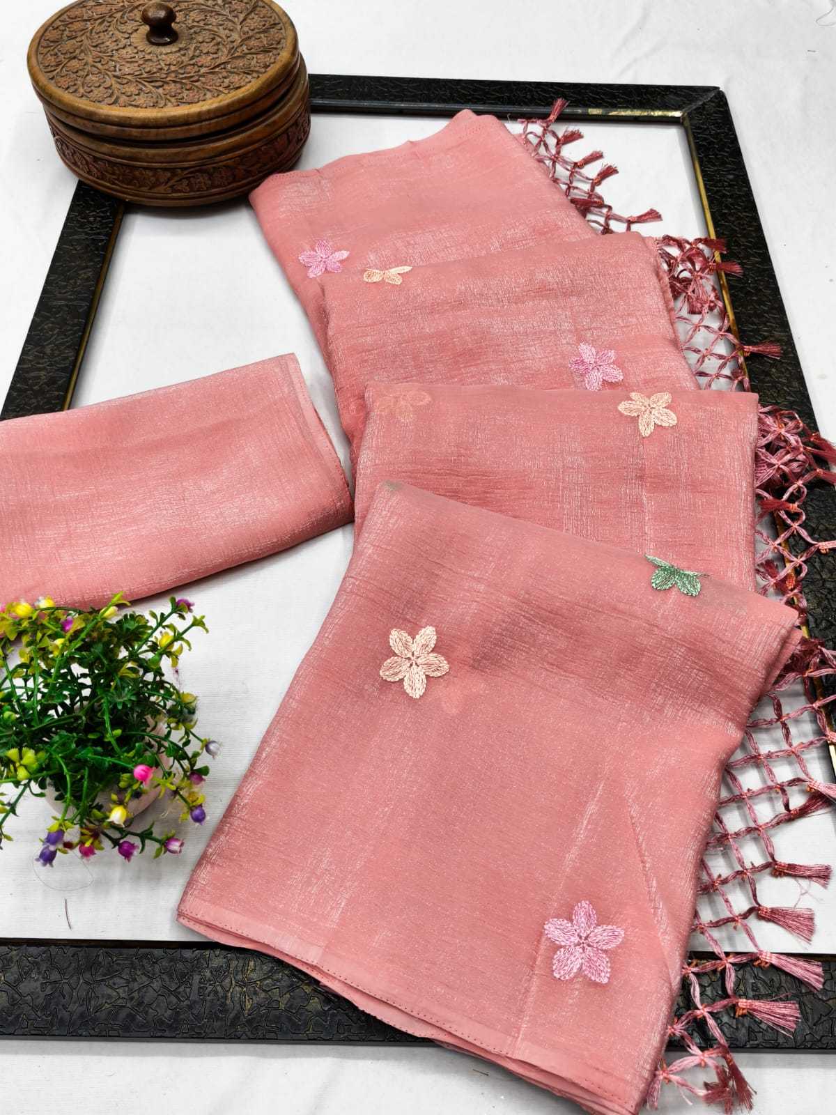 Soft Crush Silk Lace Border Saree