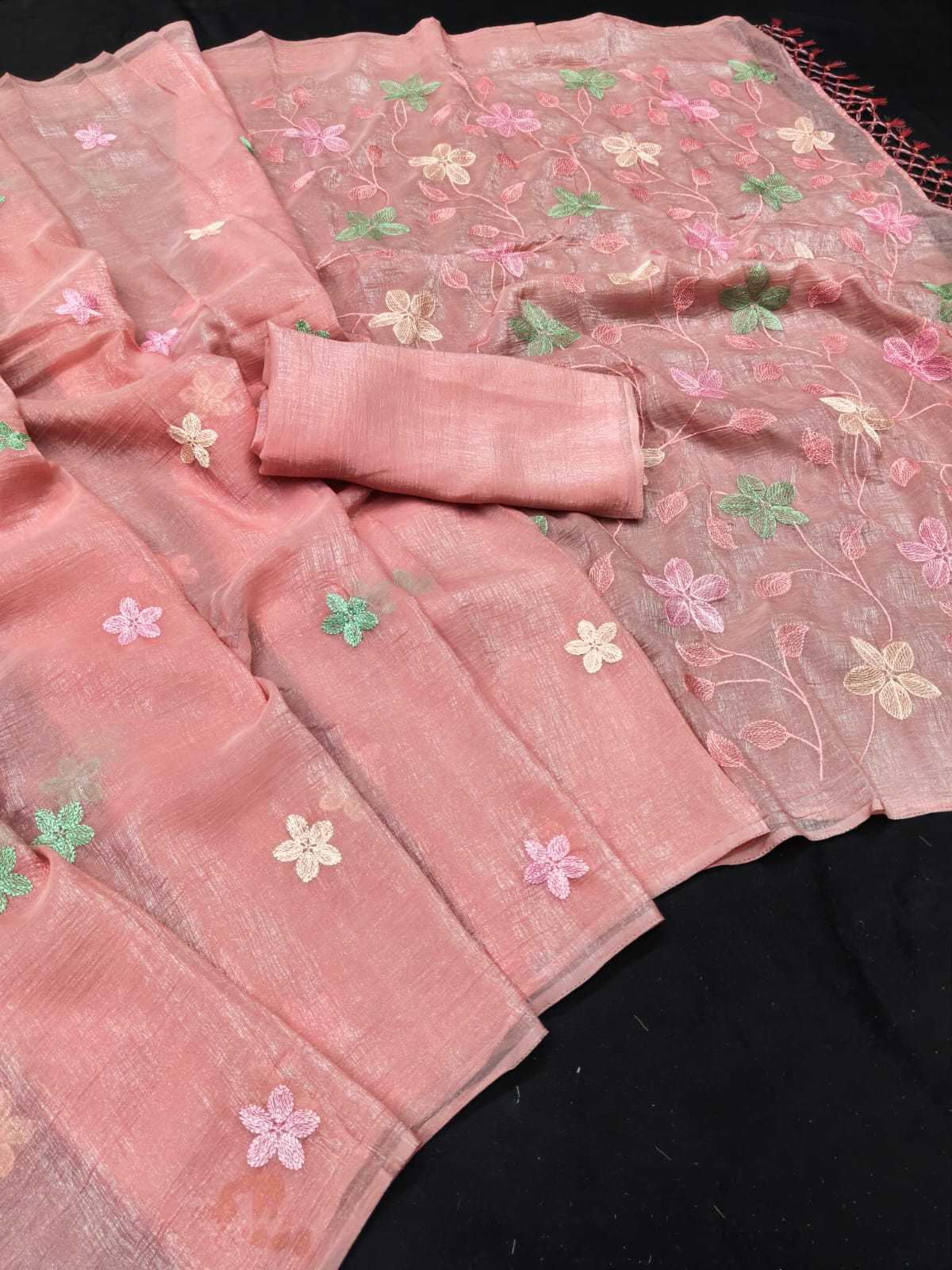 Soft Crush Silk Lace Border Saree
