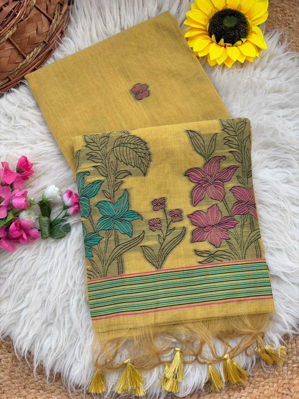 Soft Cotton Designer Saree