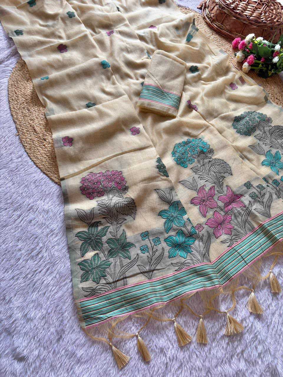 Vrinda Cotton Designer Saree