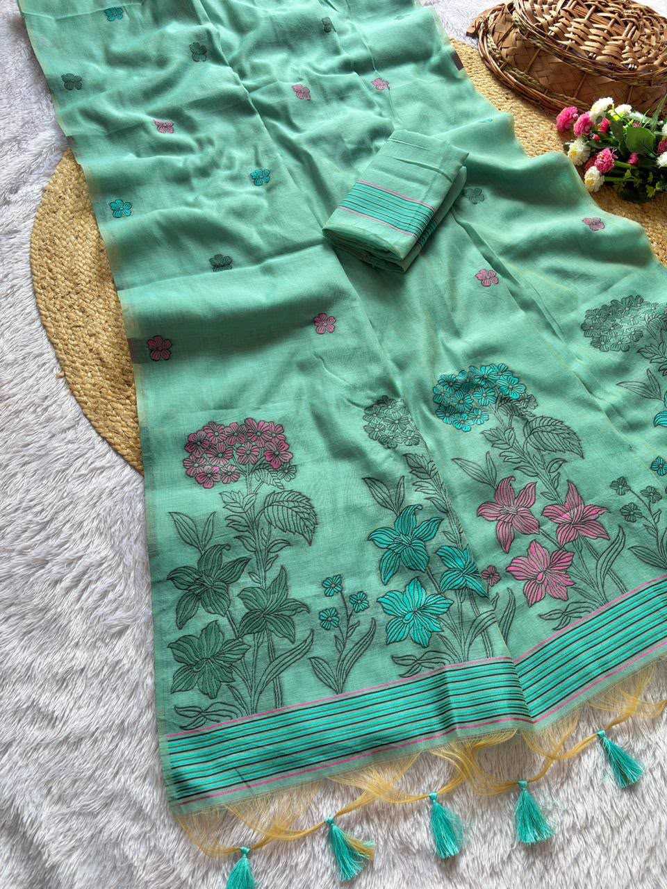 Vrinda Cotton Designer Saree