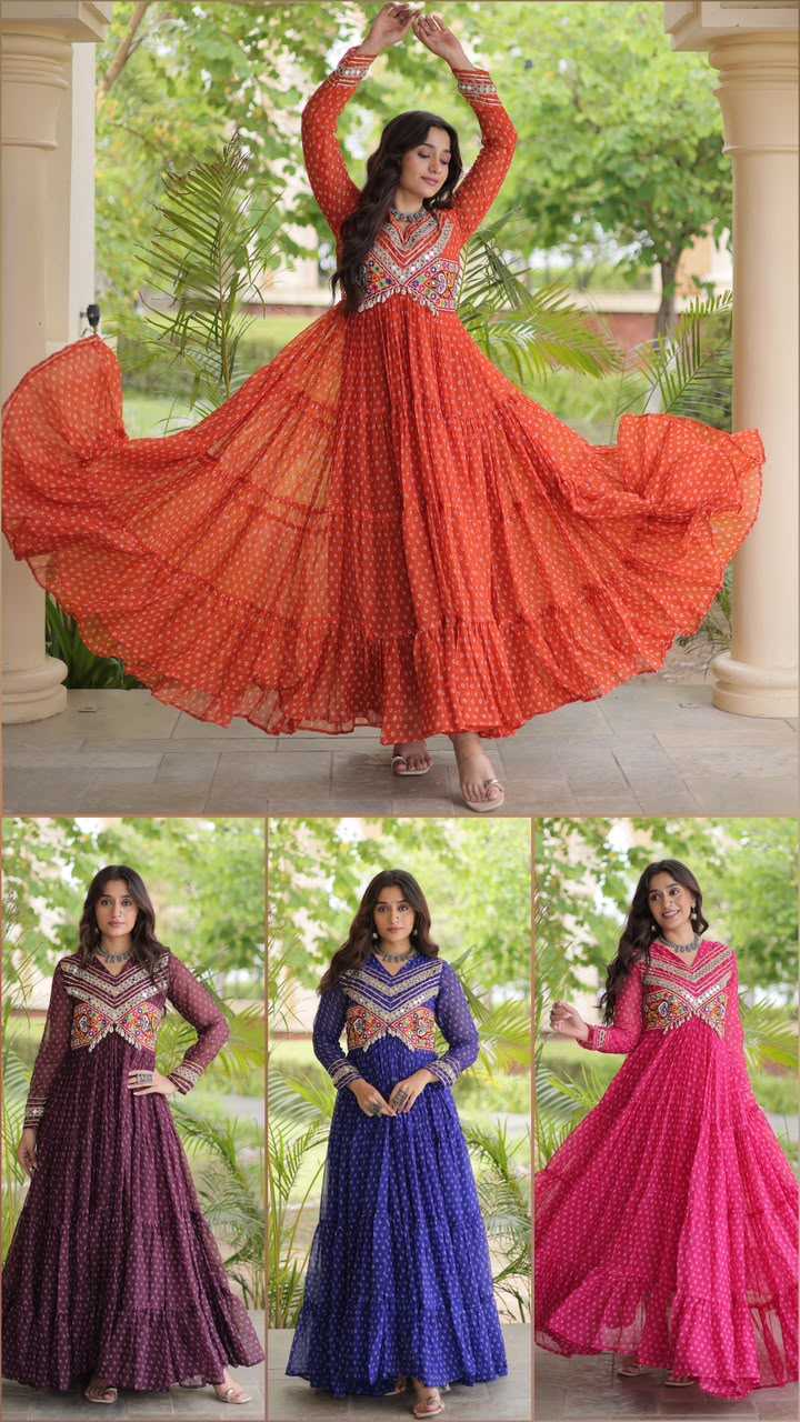 Fancy Printed Gown