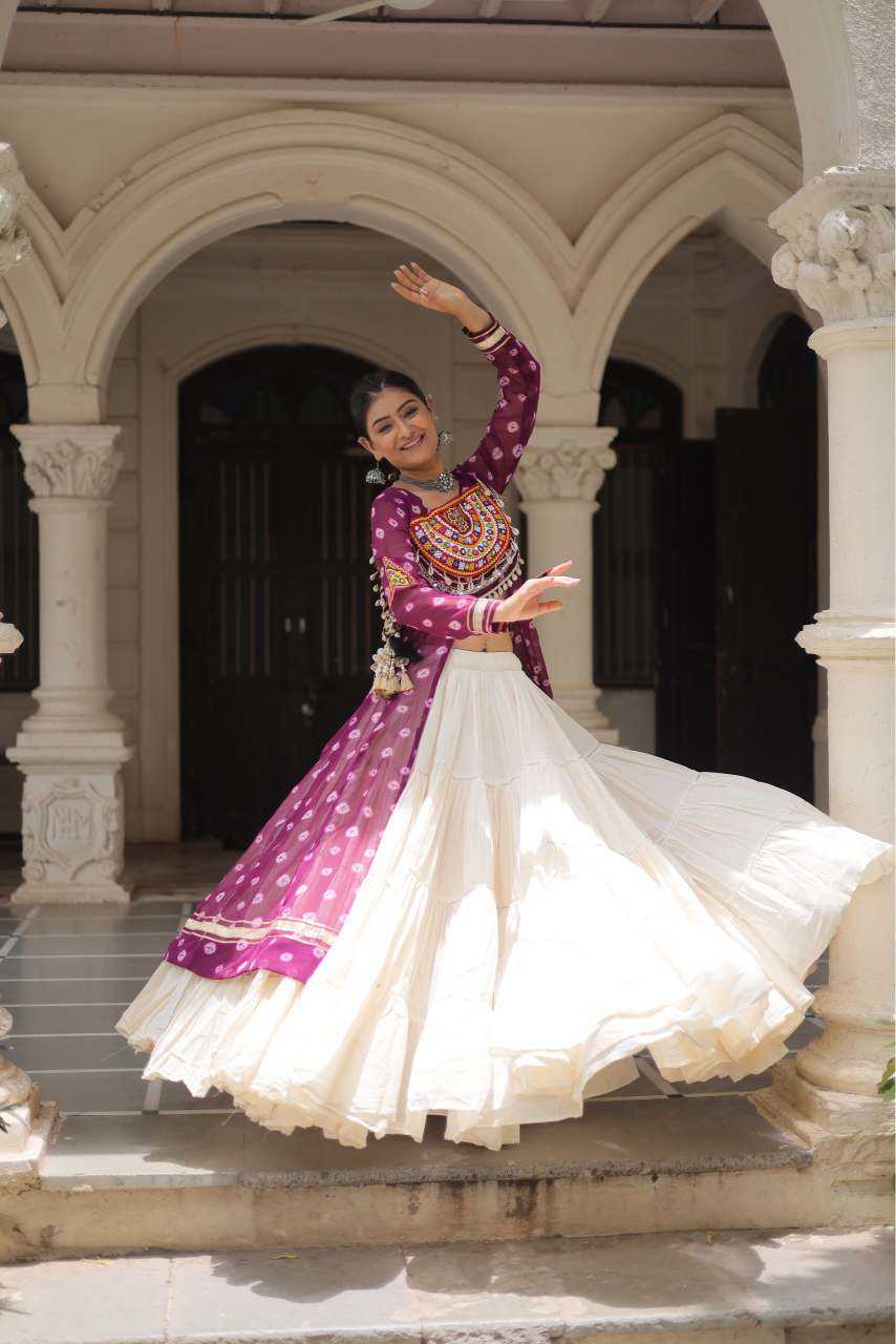 Cotton Fancy Lehenga in Black