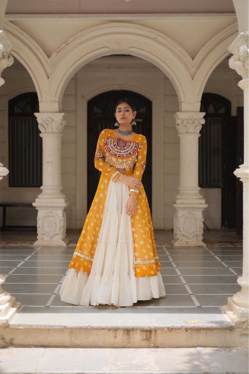 Cotton Fancy Lehenga in Black