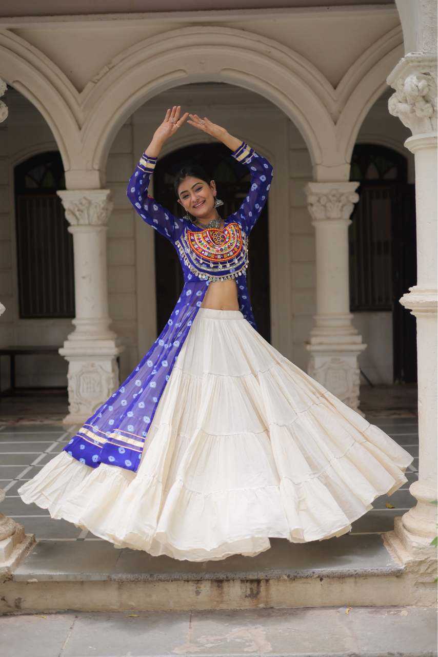 Cotton Fancy Lehenga in Black
