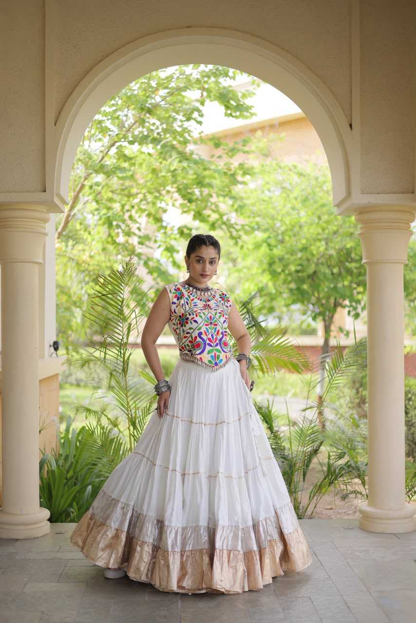 Rayon Designer Lehenga in Brown