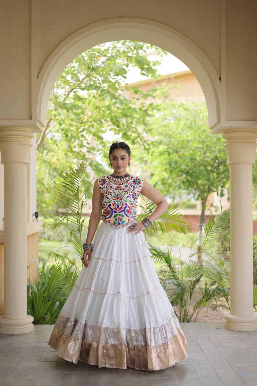 Rayon Designer Lehenga in Brown