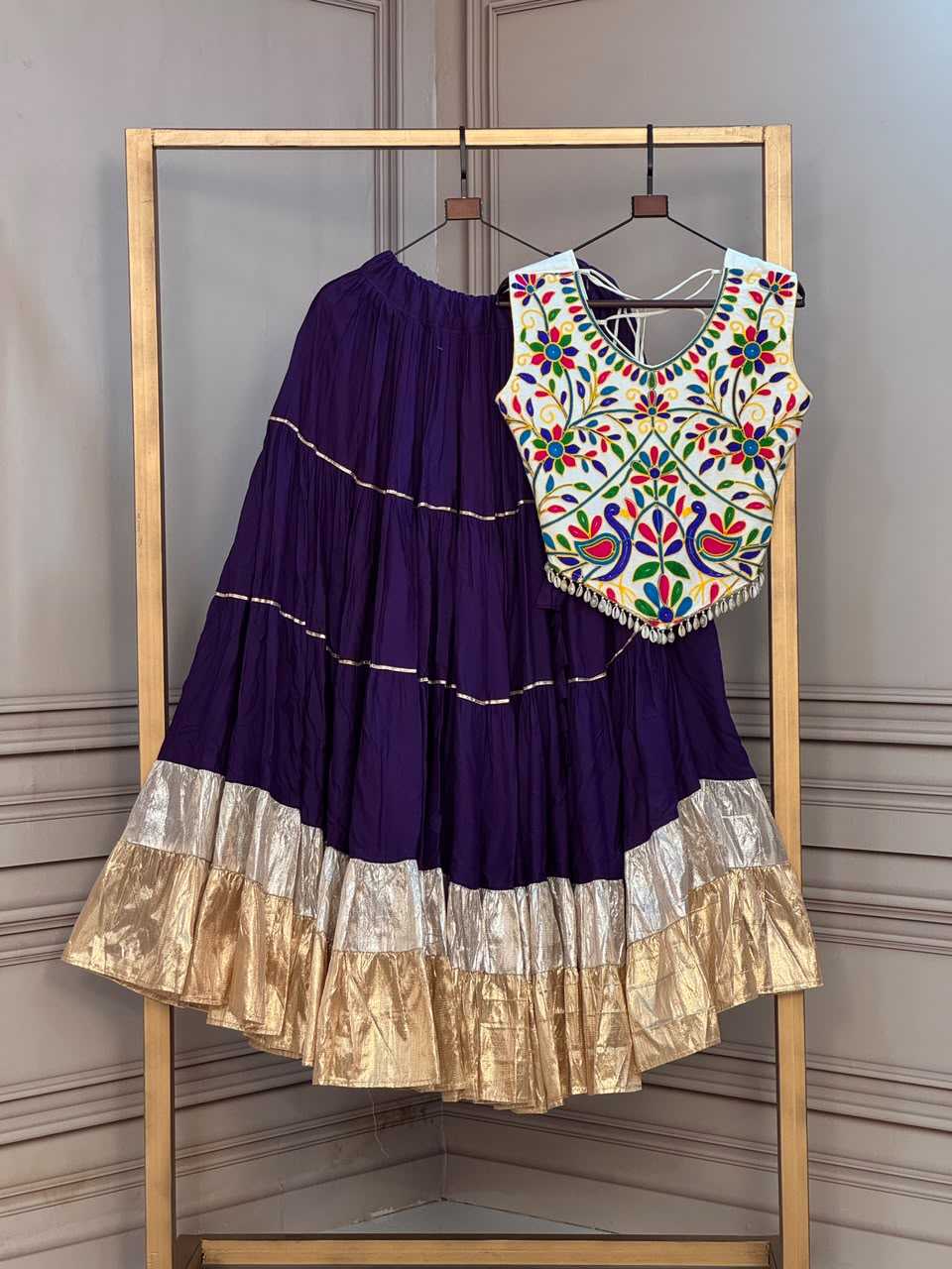 Rayon Designer Lehenga in Violet