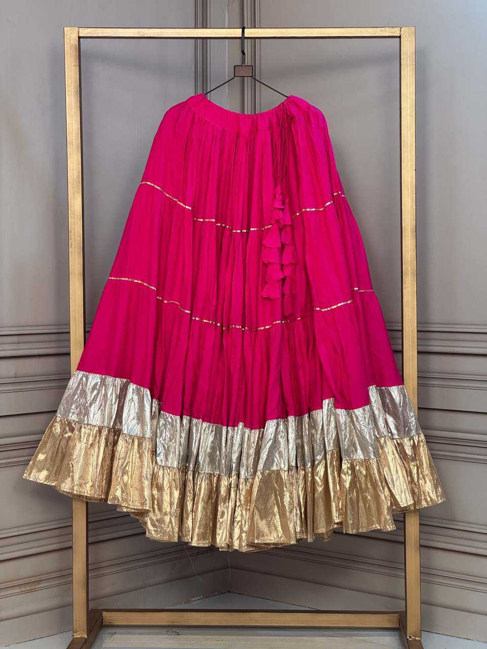 Rayon Fancy Lehenga in Mustard