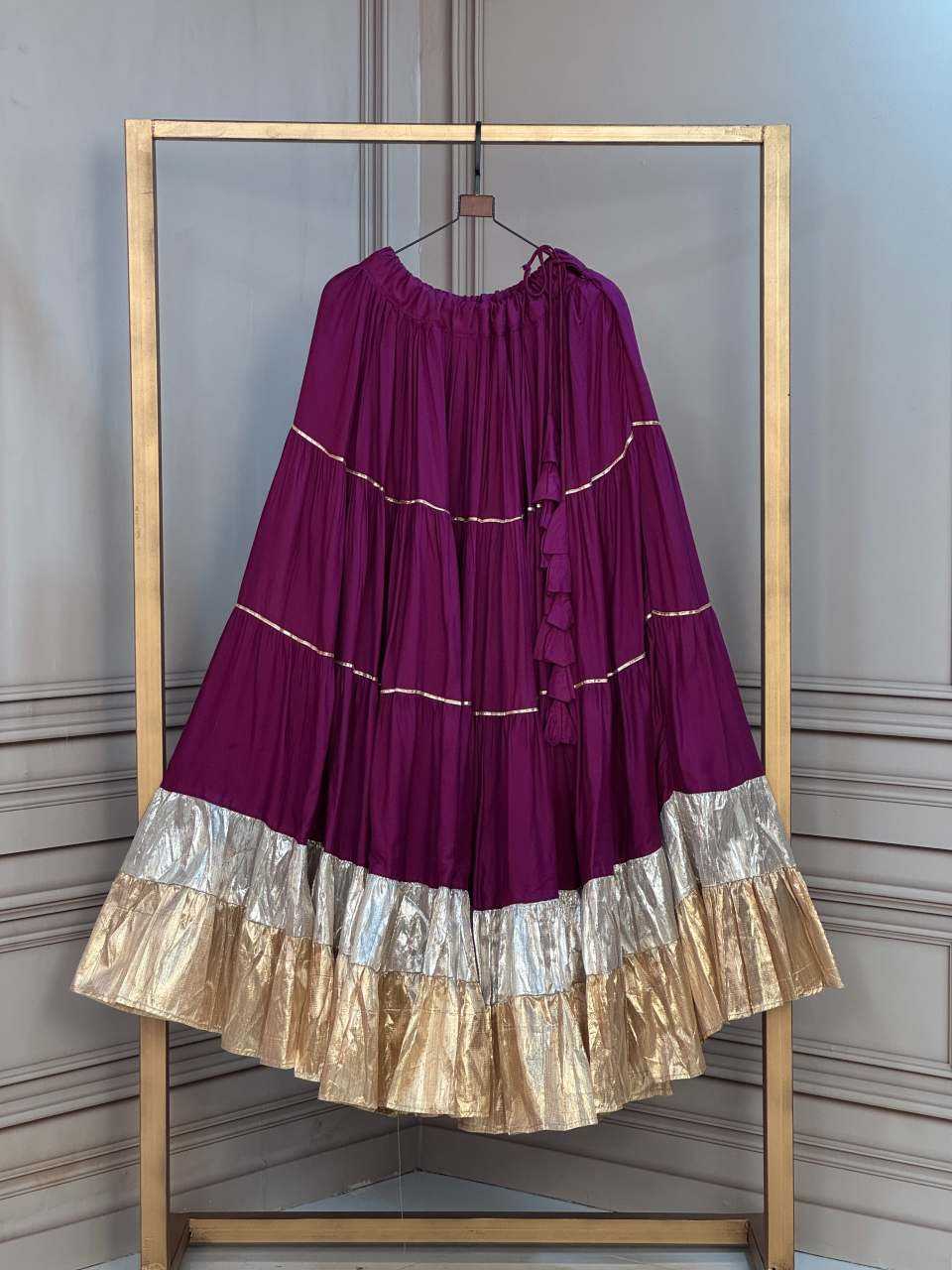 Rayon Fancy Lehenga in Mustard