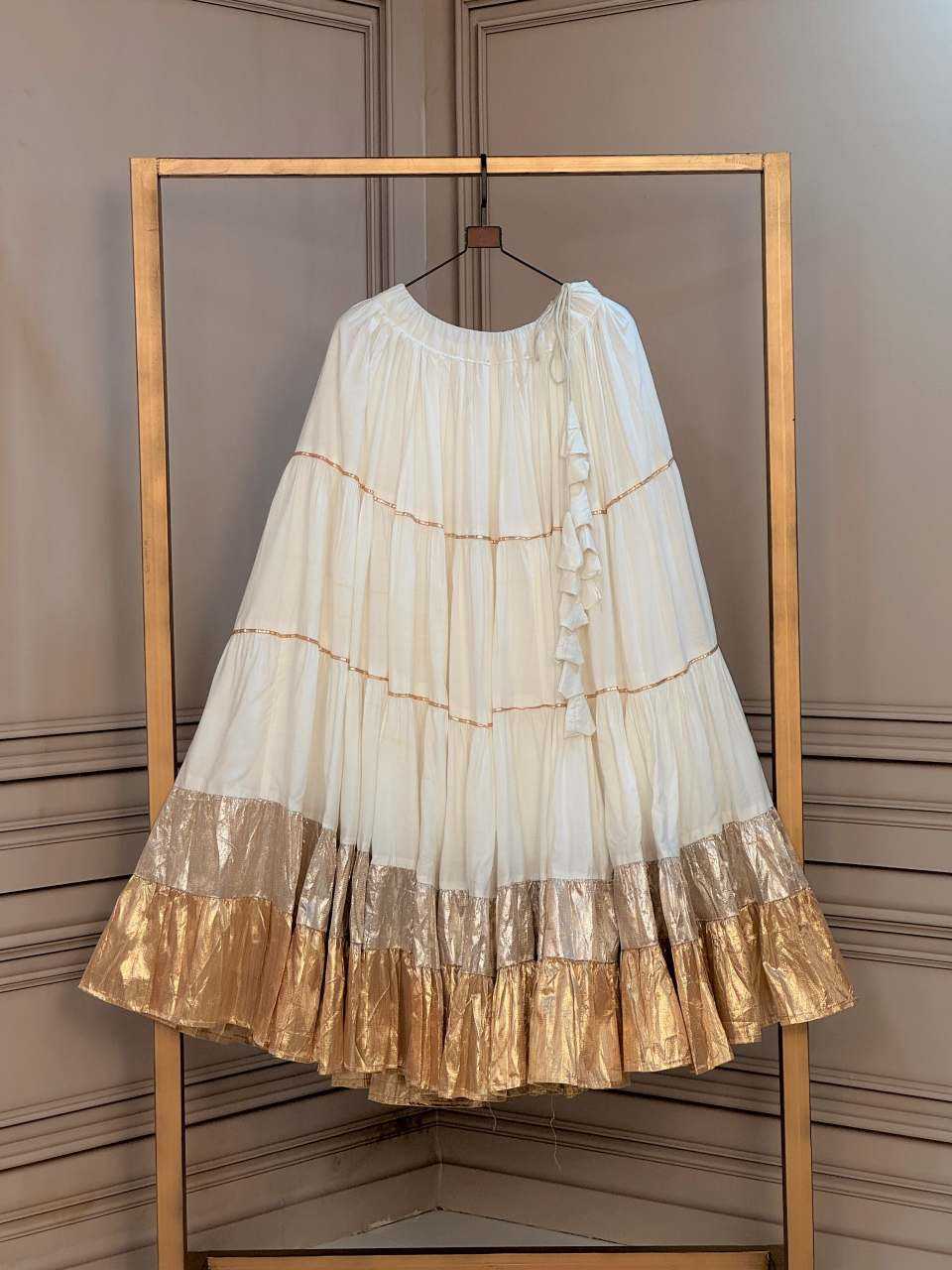 Rayon Fancy Lehenga in Mustard