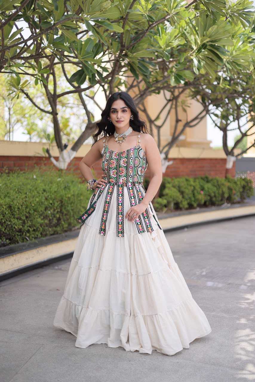 Cotton Designer Lehenga in Violet