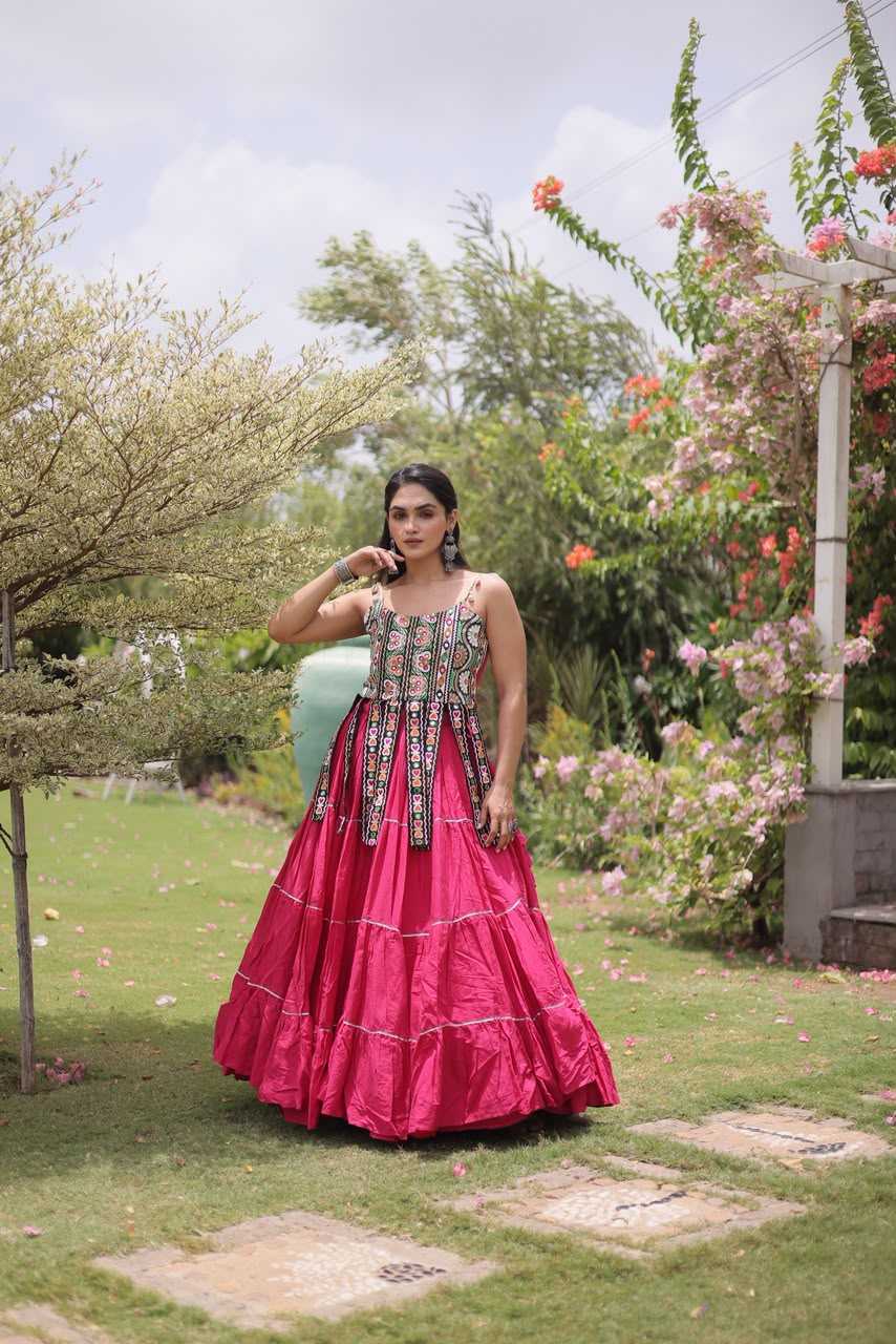 Cotton Designer Lehenga in Violet