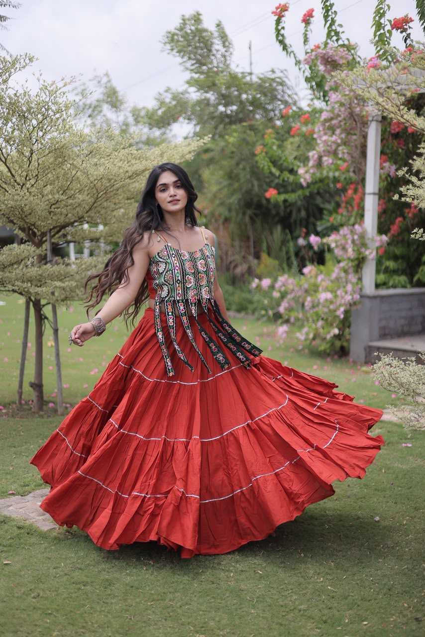 Cotton Designer Lehenga in Violet