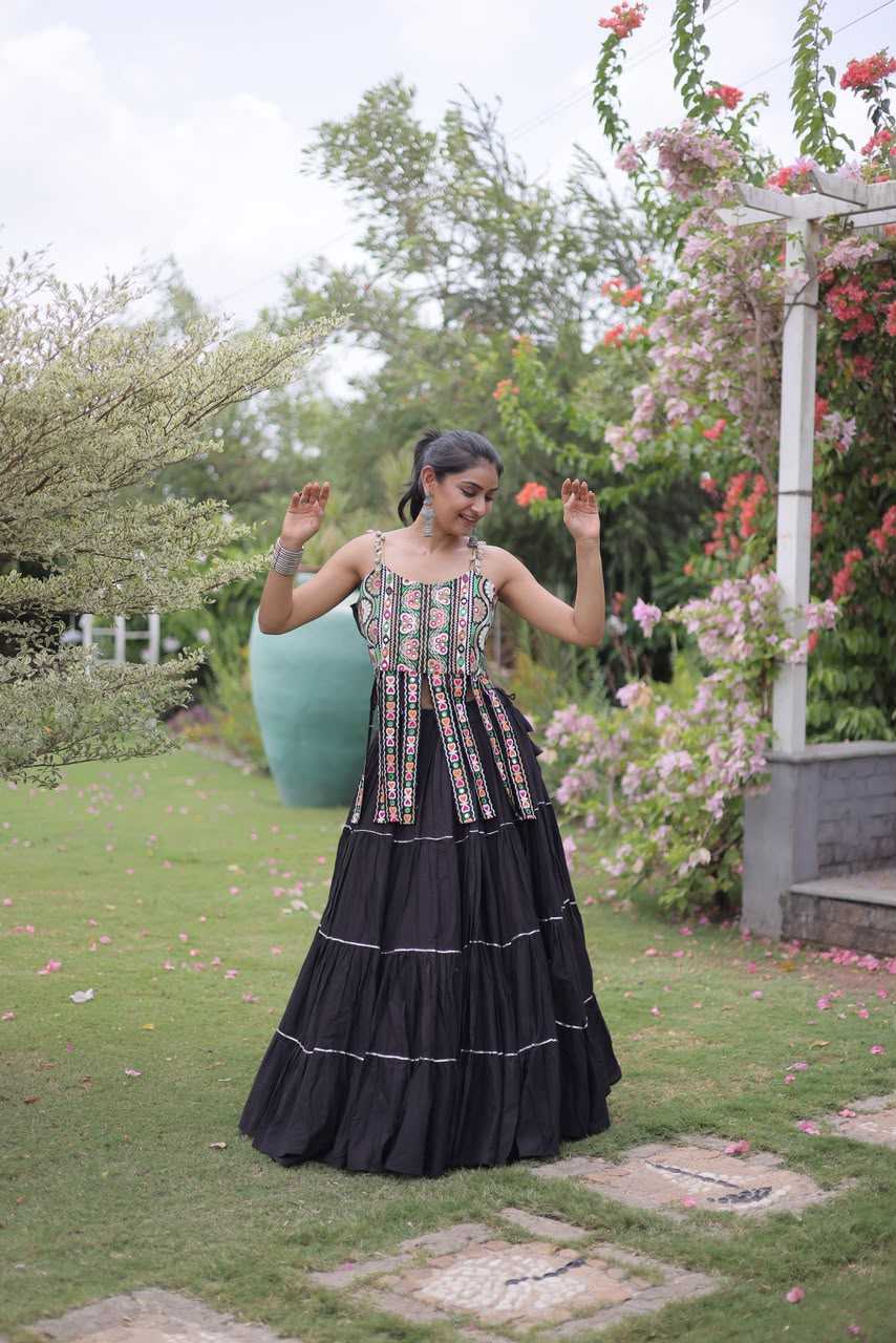 Cotton Designer Lehenga in Violet