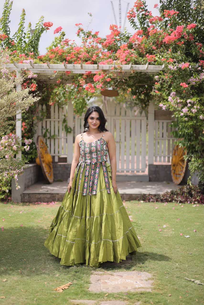 Cotton Designer Lehenga in Violet