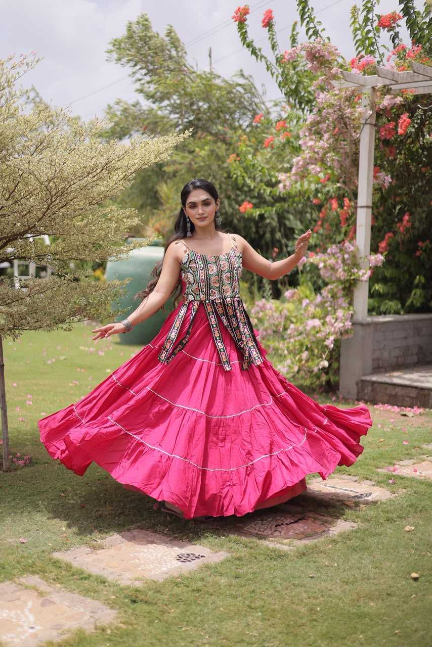 Cotton Designer Lehenga in Violet