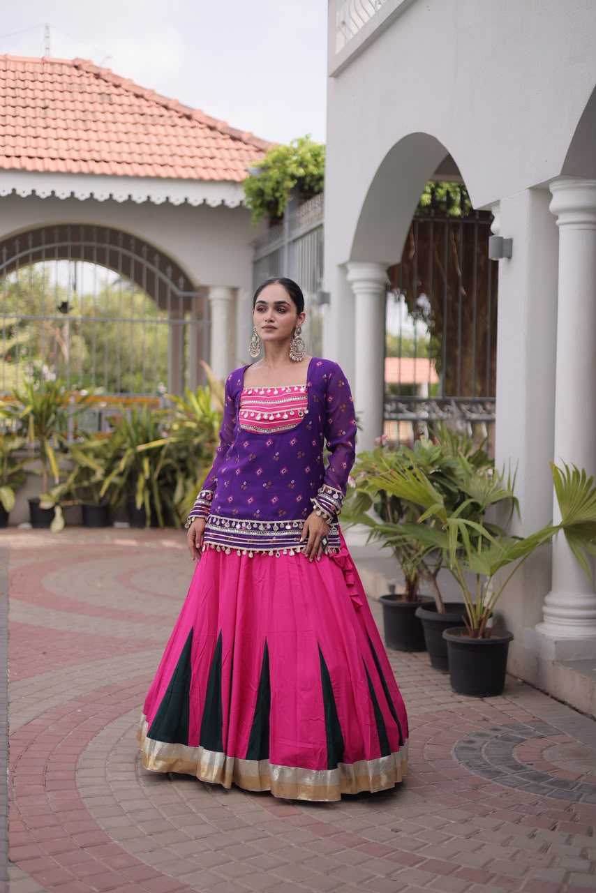 Rayon Designer Lehenga in Mehndi