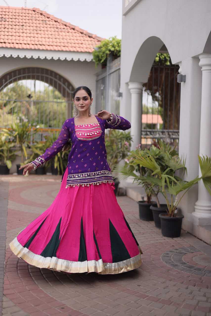 Rayon Designer Lehenga in Mehndi