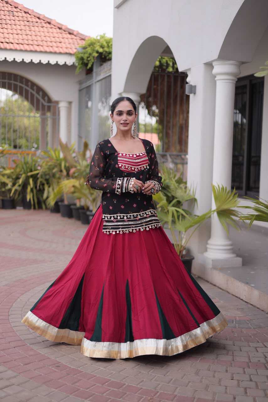 Rayon Designer Lehenga in Mehndi