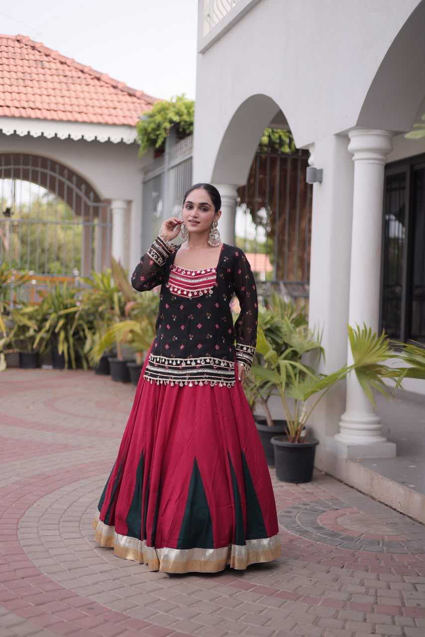 Rayon Designer Lehenga in Mehndi
