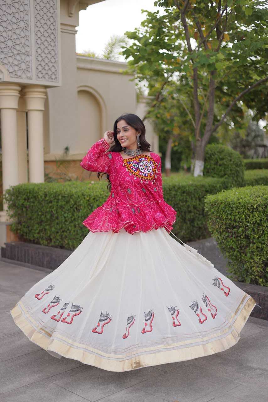 Cotton Designer Lehenga in Green