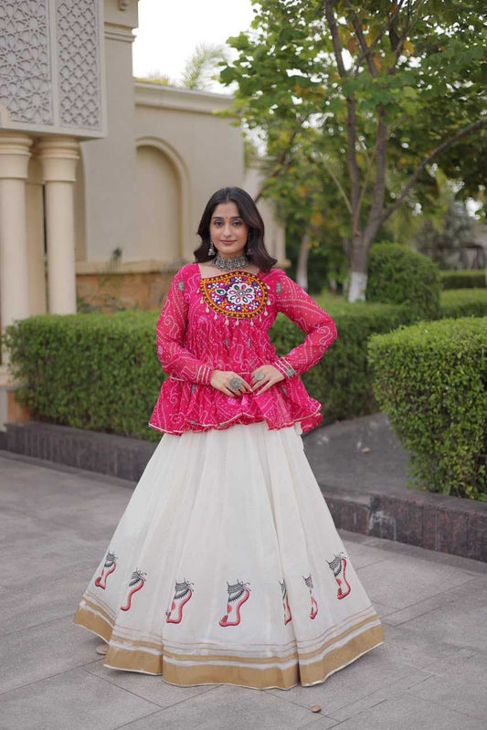 Cotton Designer Lehenga in Green