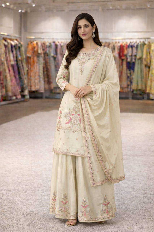 Chinon Silk Embroidery Suit 1328