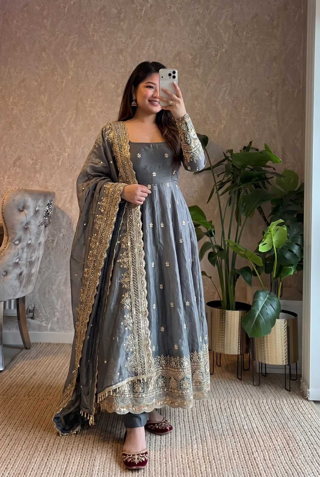 Embroidery Gown
