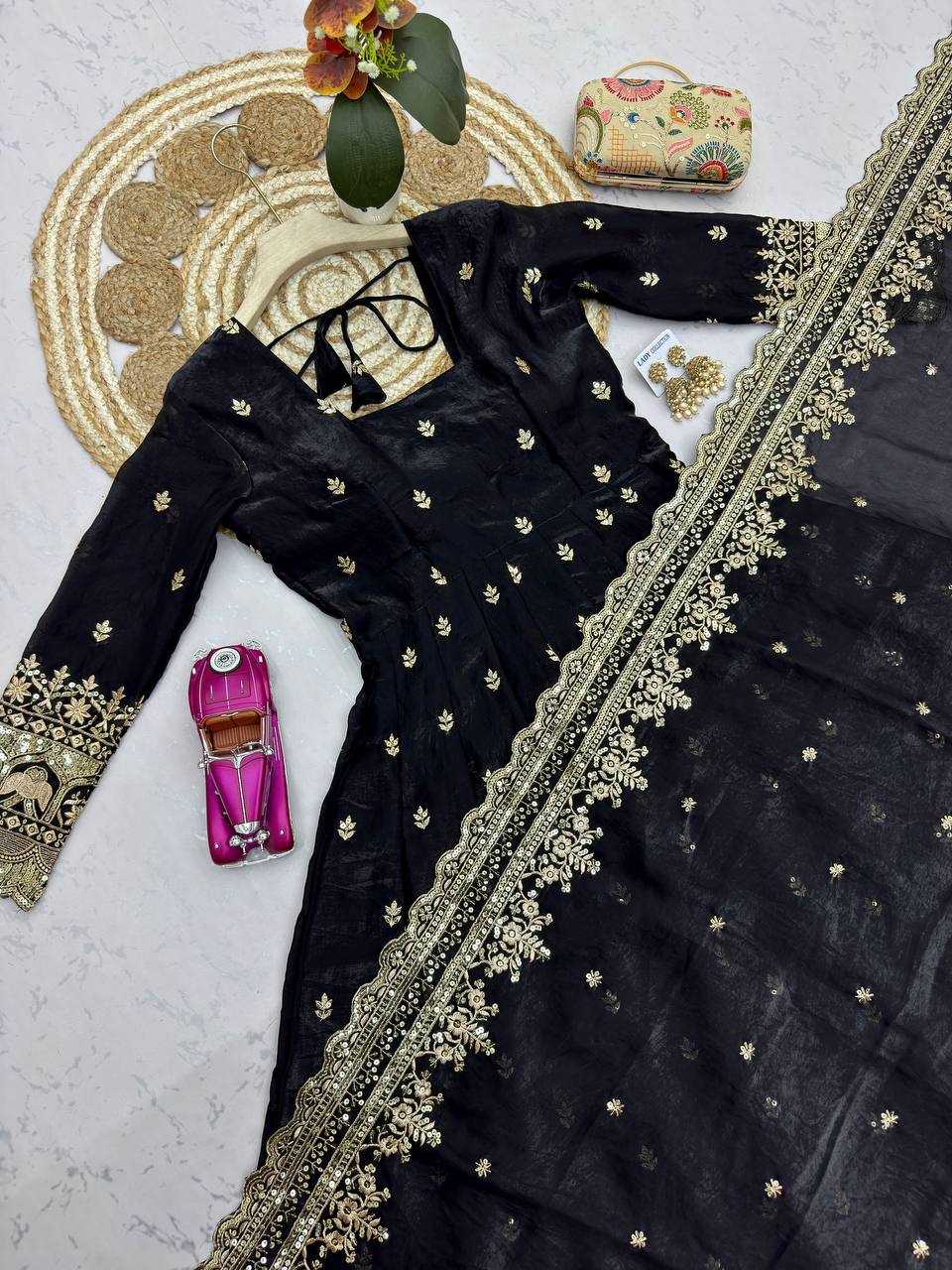 Silk Embroidery Gown