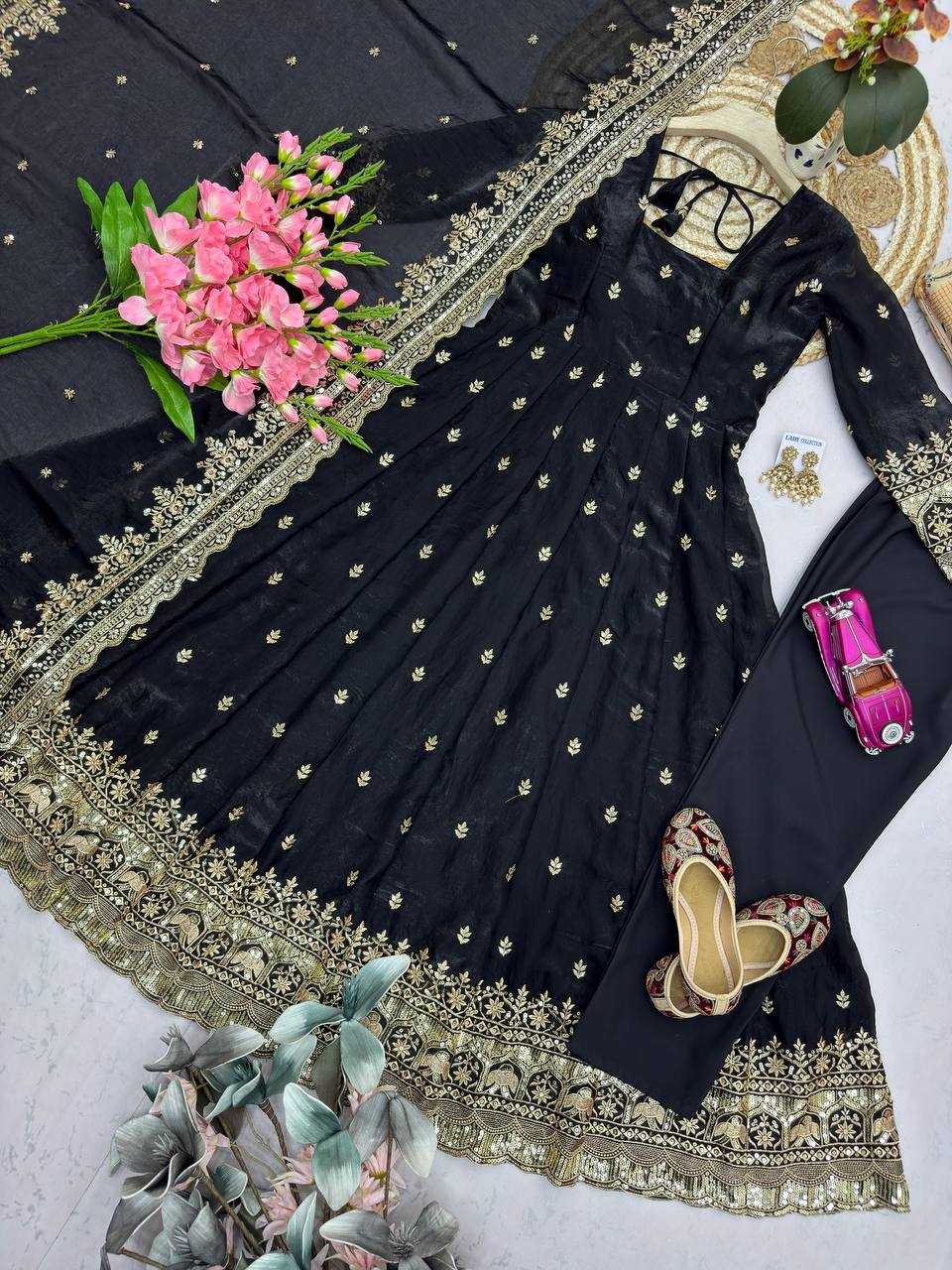 Silk Embroidery Gown