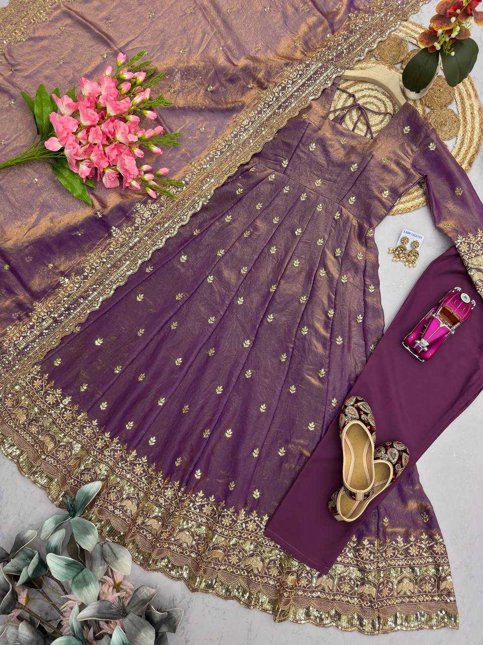 Silk Embroidery Gown